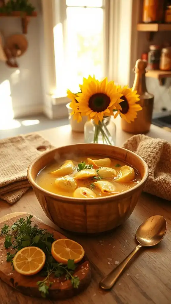 lemon chicken tortellini soup