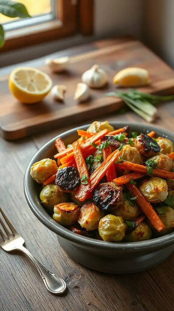 lemon garlic brussels sprouts salad