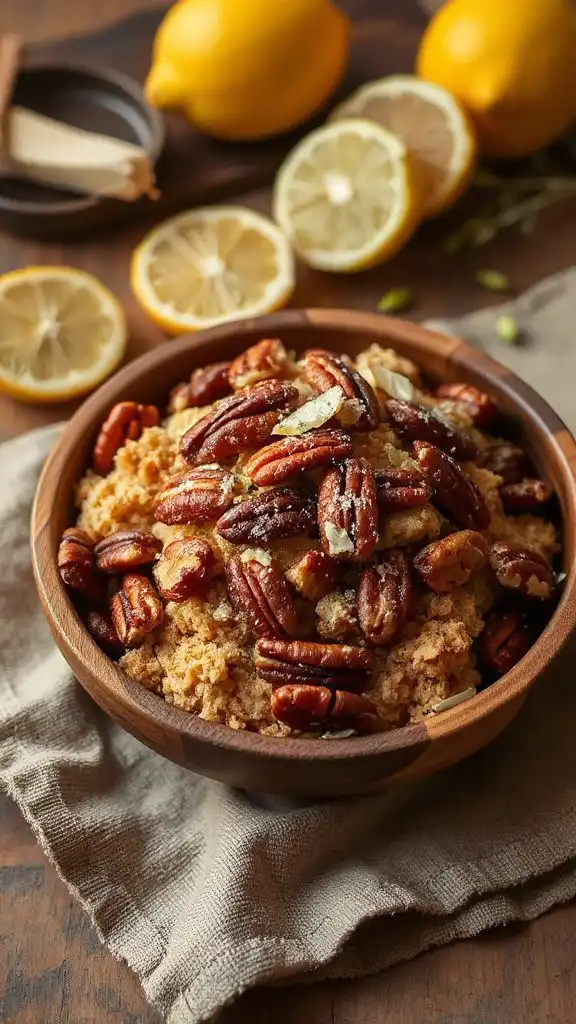 lemon grass pecan crumble recipe