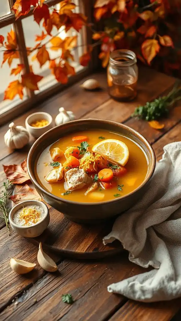 lemon herb chicken soup