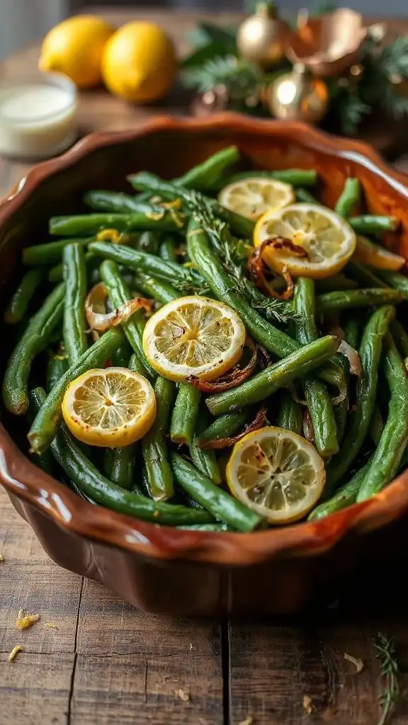 lemon thyme green bean casserole