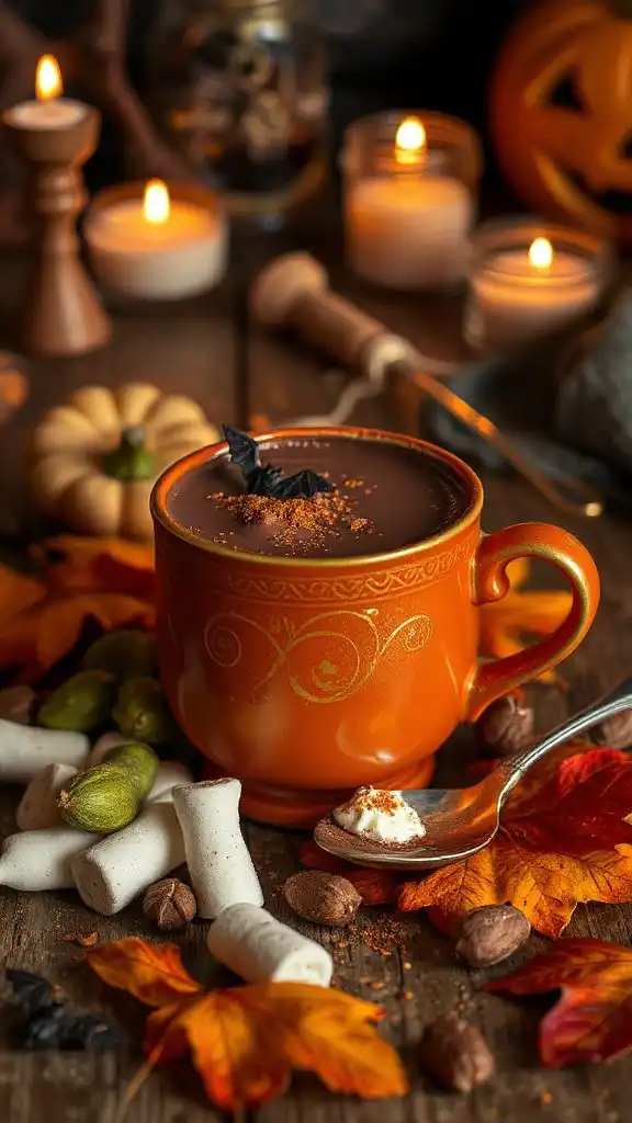 luxurious cardamom hot chocolate