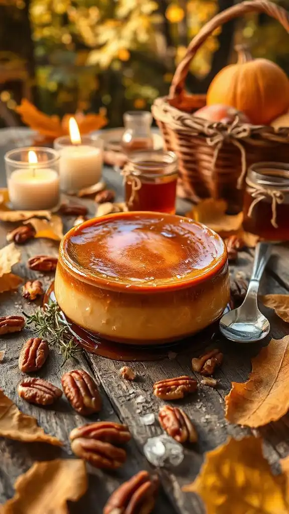 luxurious maple syrup flan
