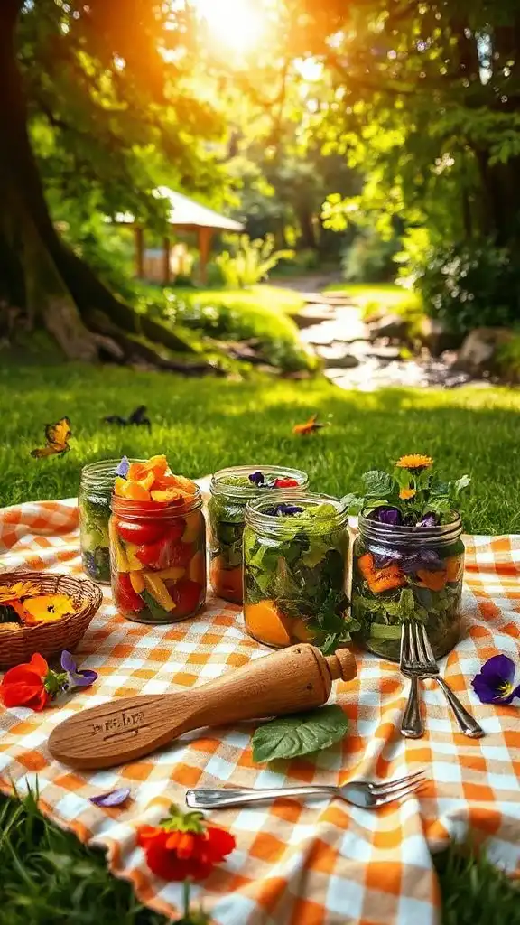 magical layered salad jars