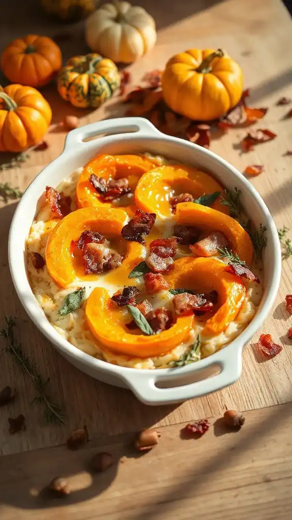 maple bacon butternut gratin