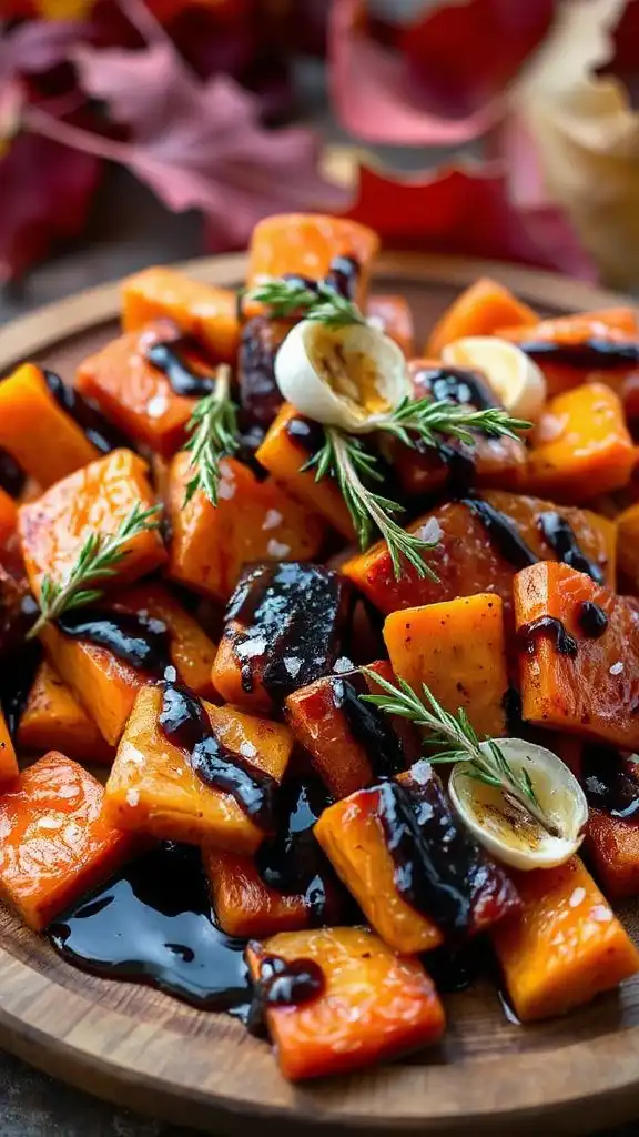 maple balsamic roasted carrots