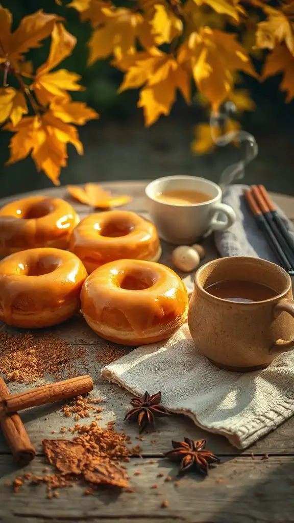 maple chai spice donuts