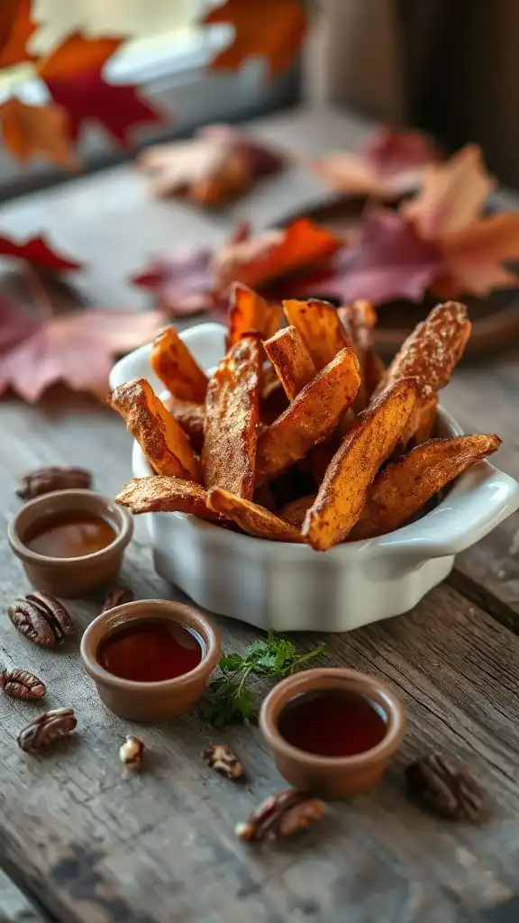 maple cinnamon sweet potato fries