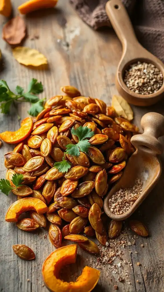 maple curry pumpkin seed snack