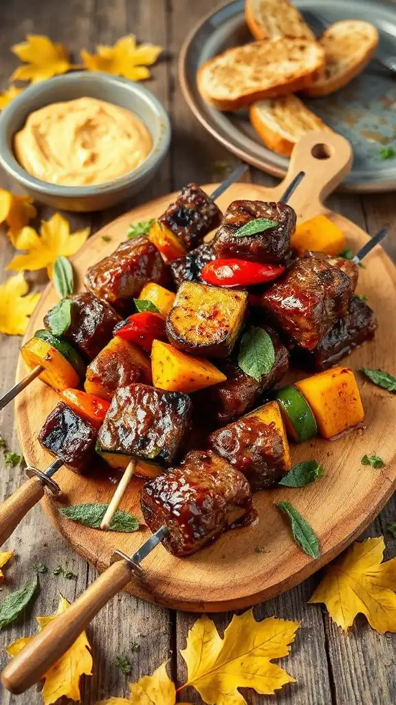 maple dijon beef kebabs maple dijon beef kebabs