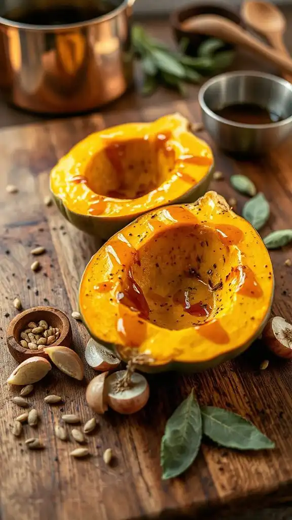 maple dijon roasted acorn squash maple dijon roasted acorn squash