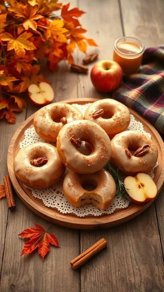maple glazed apple cider donuts