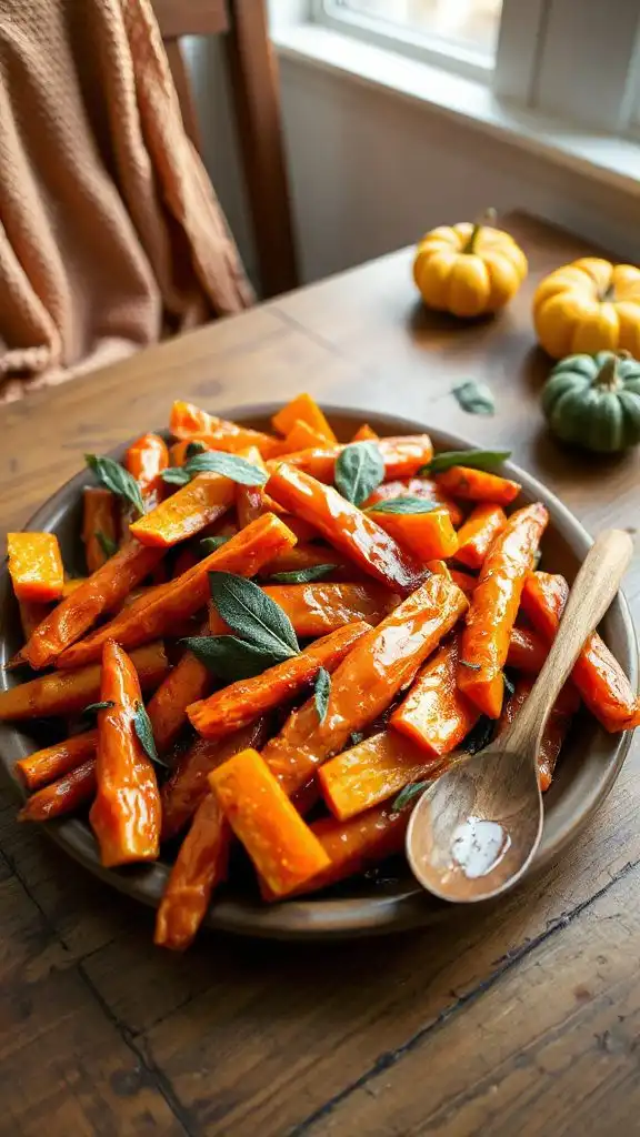 maple glazed carrot side dish
