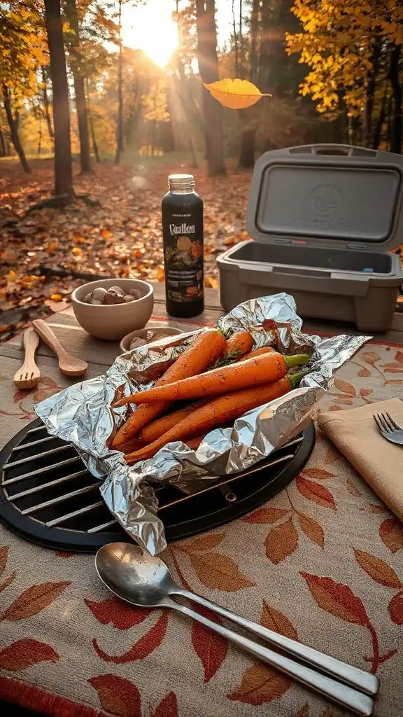 maple glazed carrots foil packet