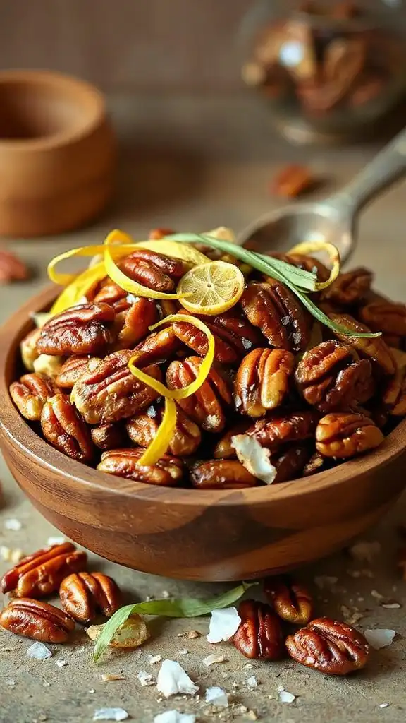 maple lemon grass pecan snack