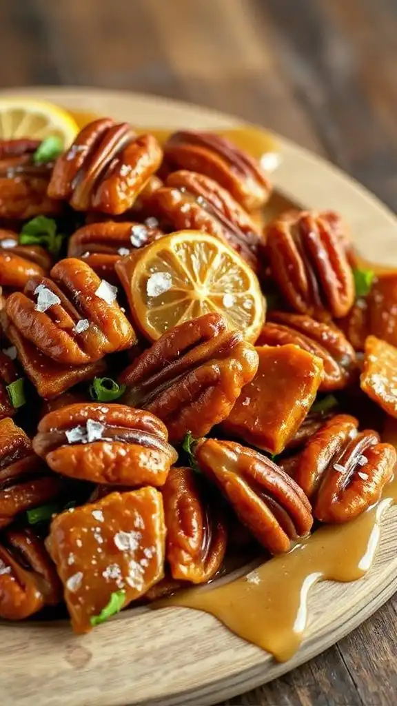 maple lemon pecan brittle