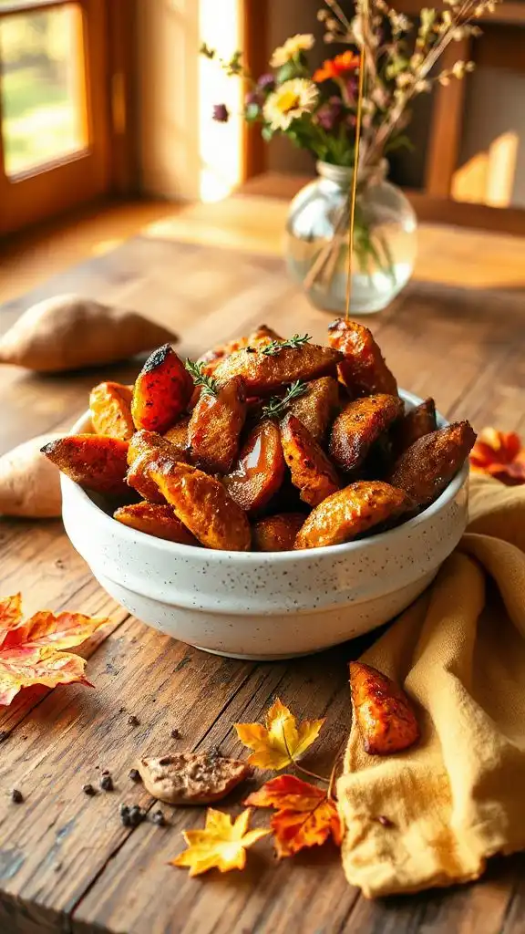 maple mustard sweet potato fries
