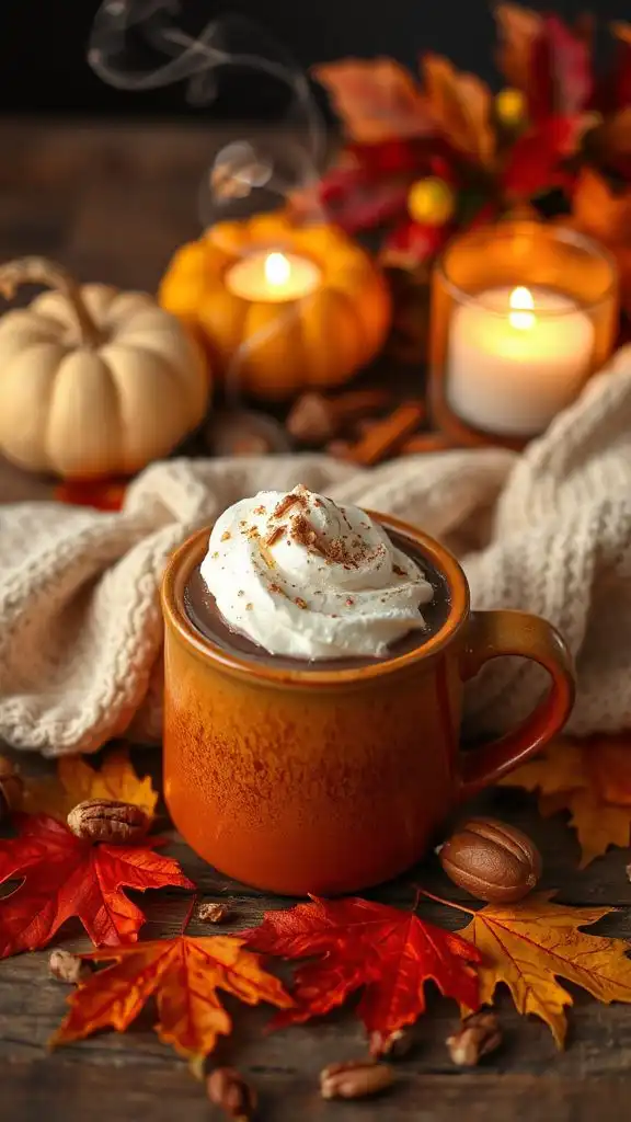 maple pecan hot chocolate delight