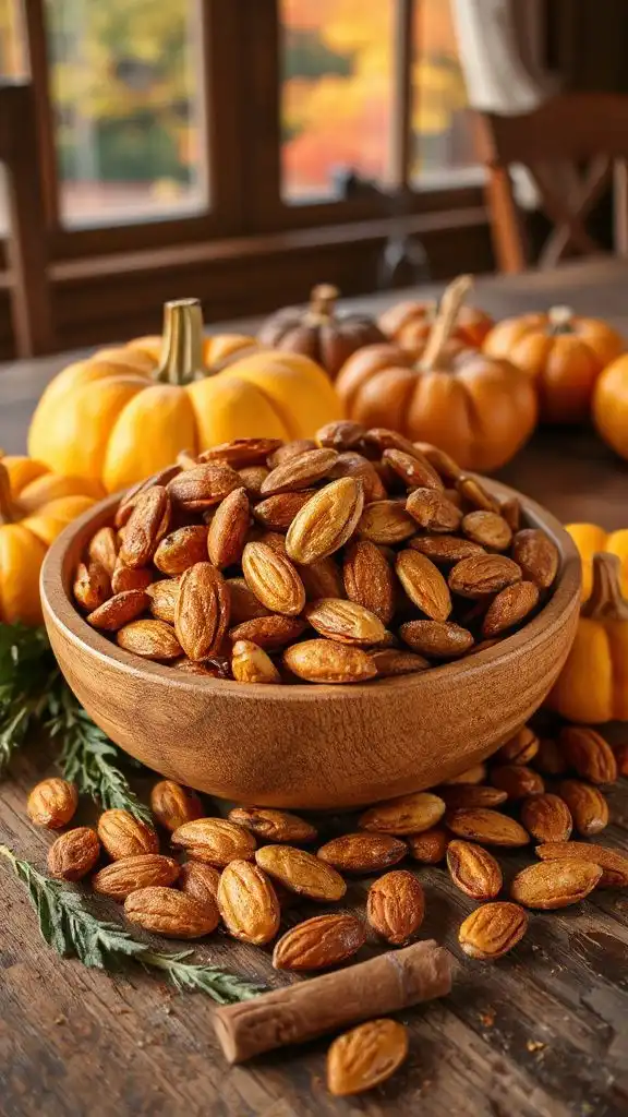maple pumpkin spice almonds