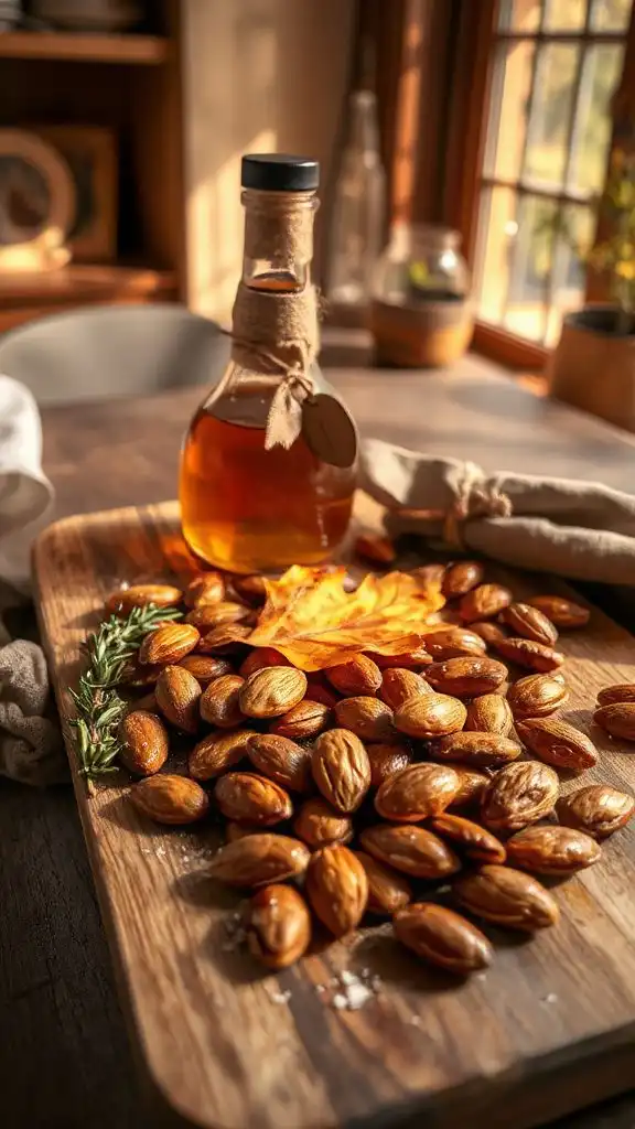 maple roasted almonds recipe