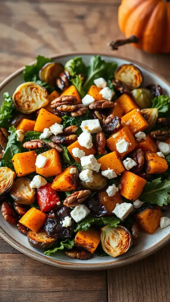 maple roasted vegetable salad
