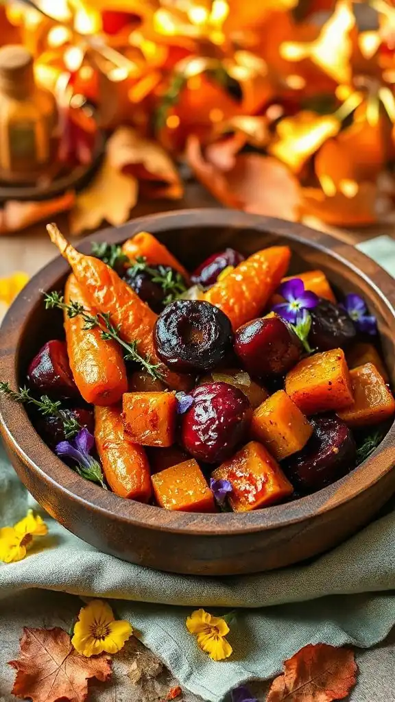 maple thyme vegetable salad