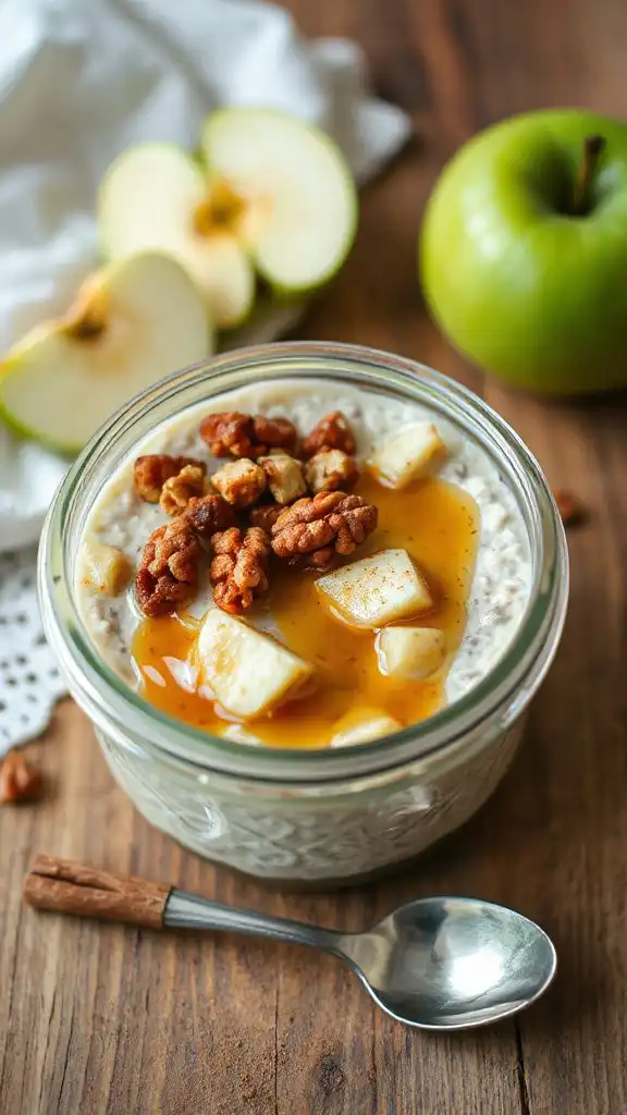 maple walnut apple overnight oats