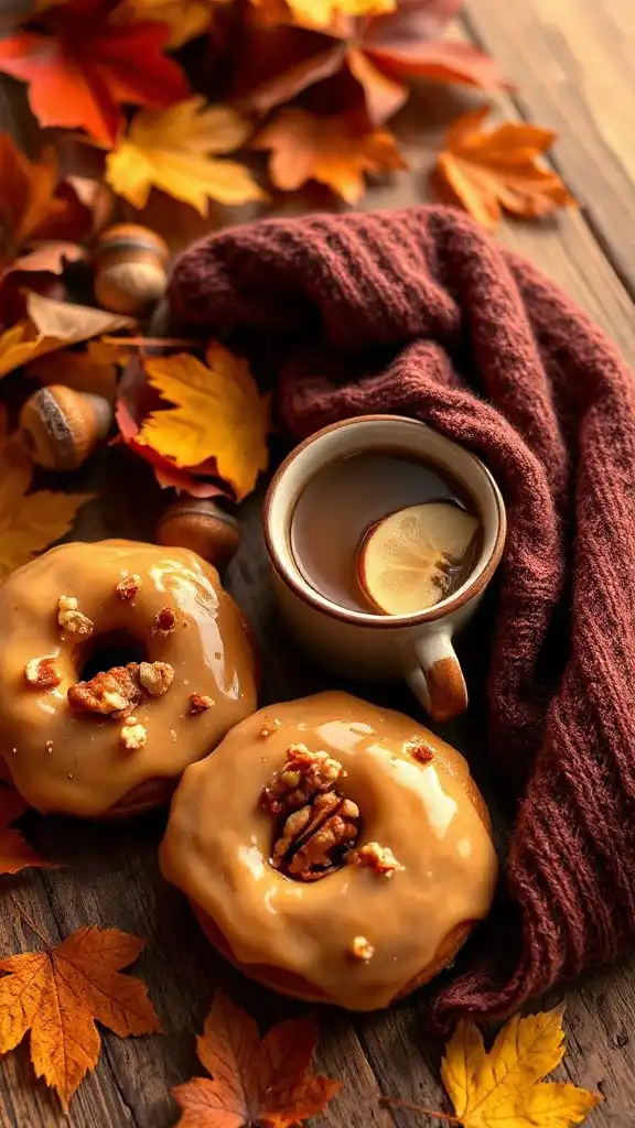 maple walnut baked donuts