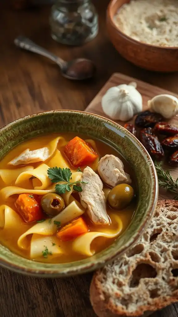 mediterranean chicken noodle soup