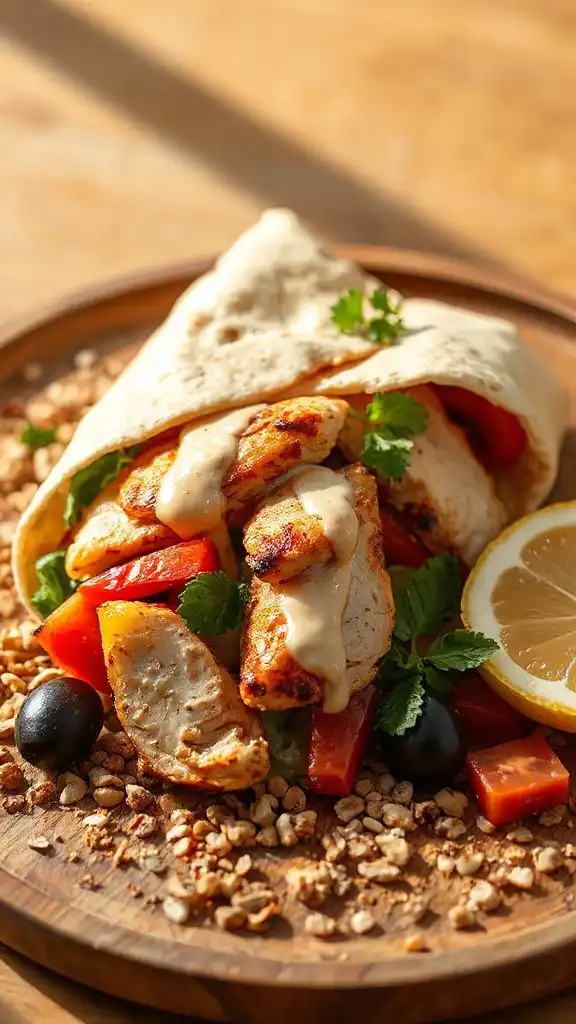 mediterranean chicken wrap delight