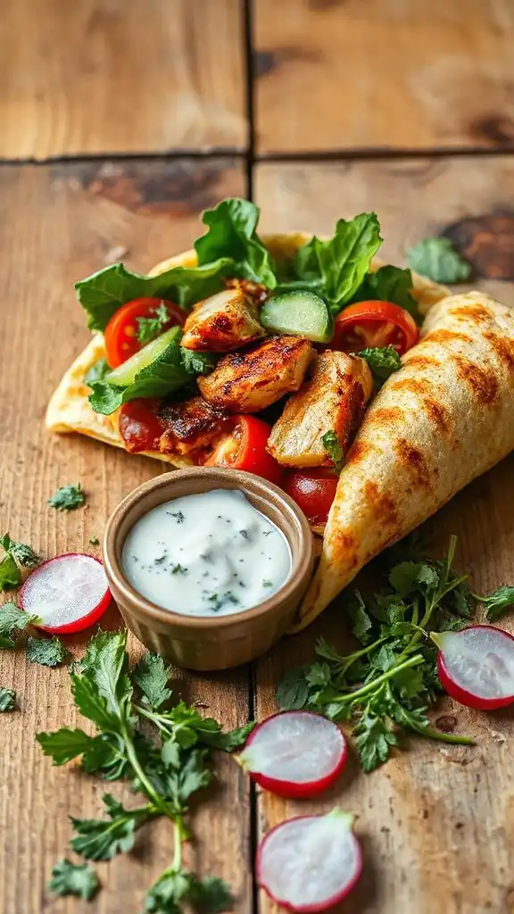mediterranean chicken wrap recipe