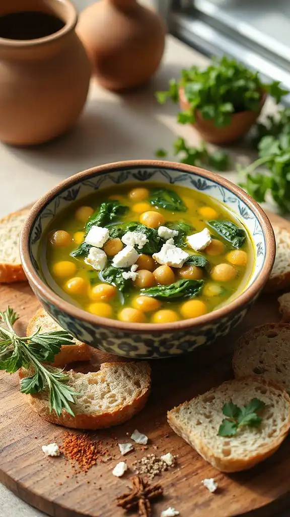 mediterranean chickpea spinach soup