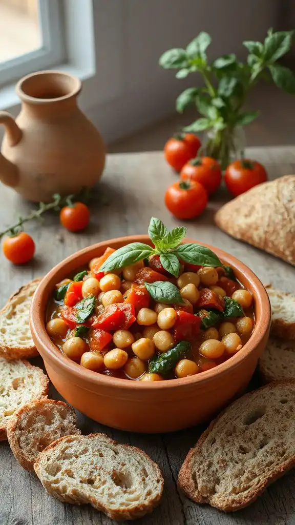 mediterranean chickpea tomato stew