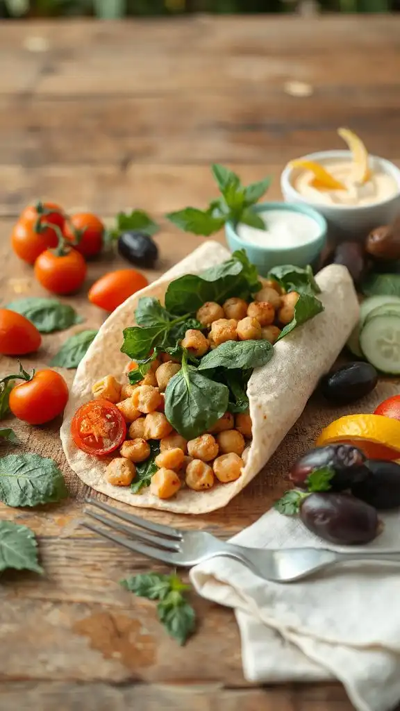 mediterranean chickpea wrap recipe