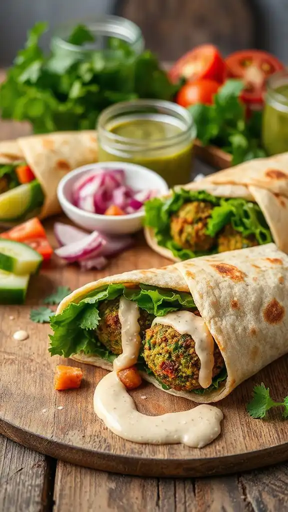 mediterranean falafel wrap recipe