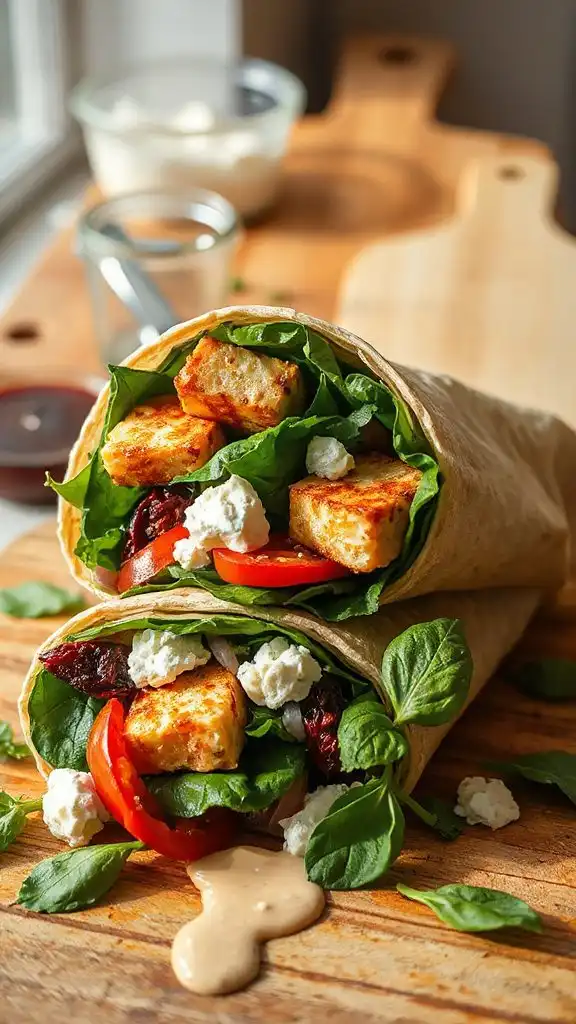 mediterranean tofu wrap recipe