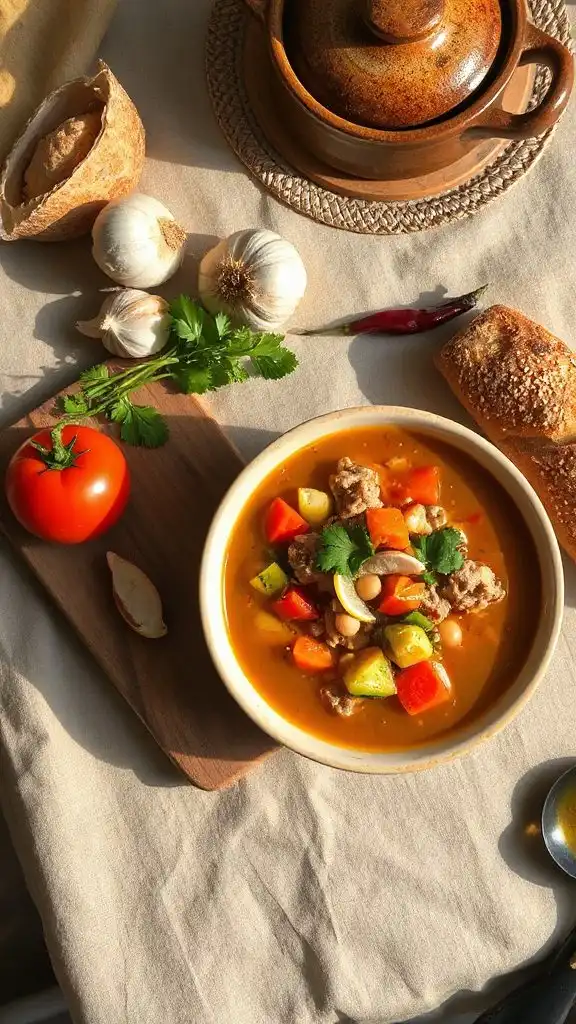 mediterranean turkey chickpea soup