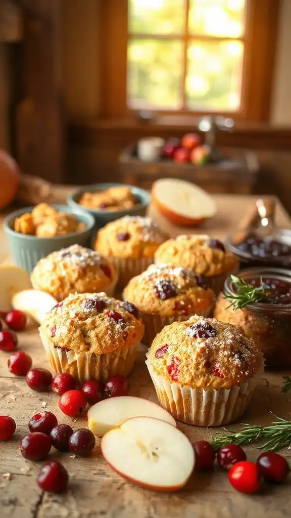 mini muffins with cranberries