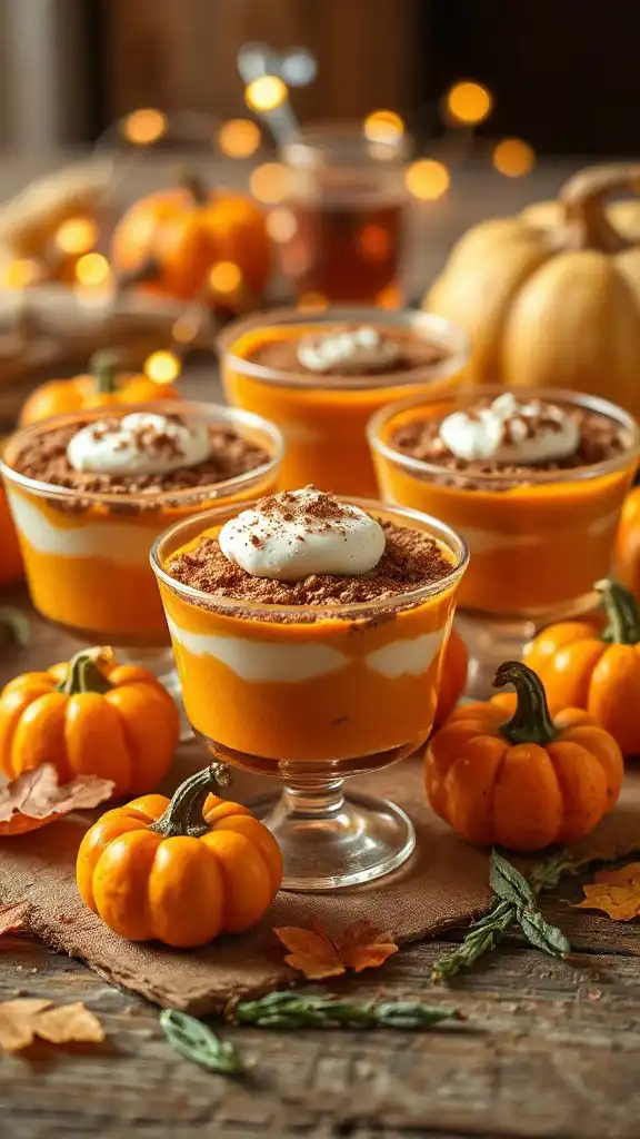 mini pumpkin tiramisu trifles