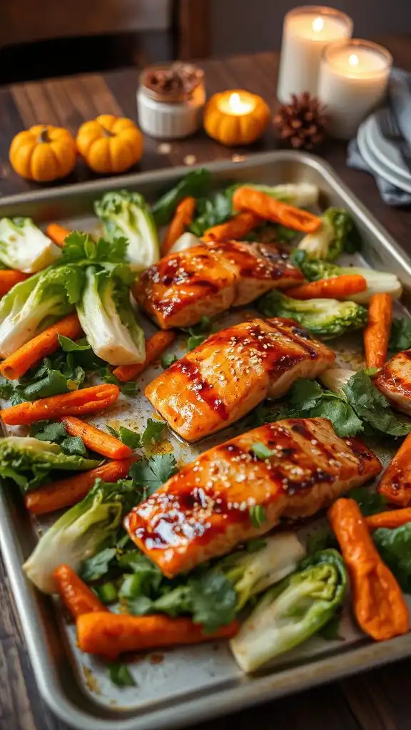 miso glazed salmon with vegetables