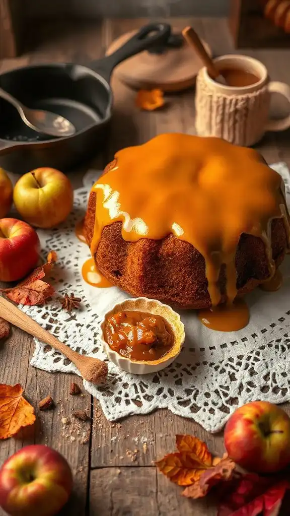 moist spiced apple butter cake