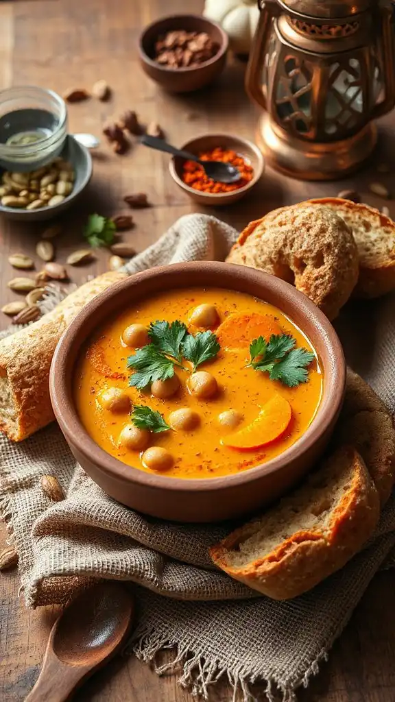moroccan chickpea carrot soup