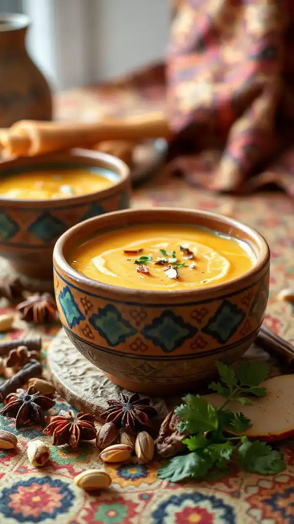 moroccan spiced apple pear soup