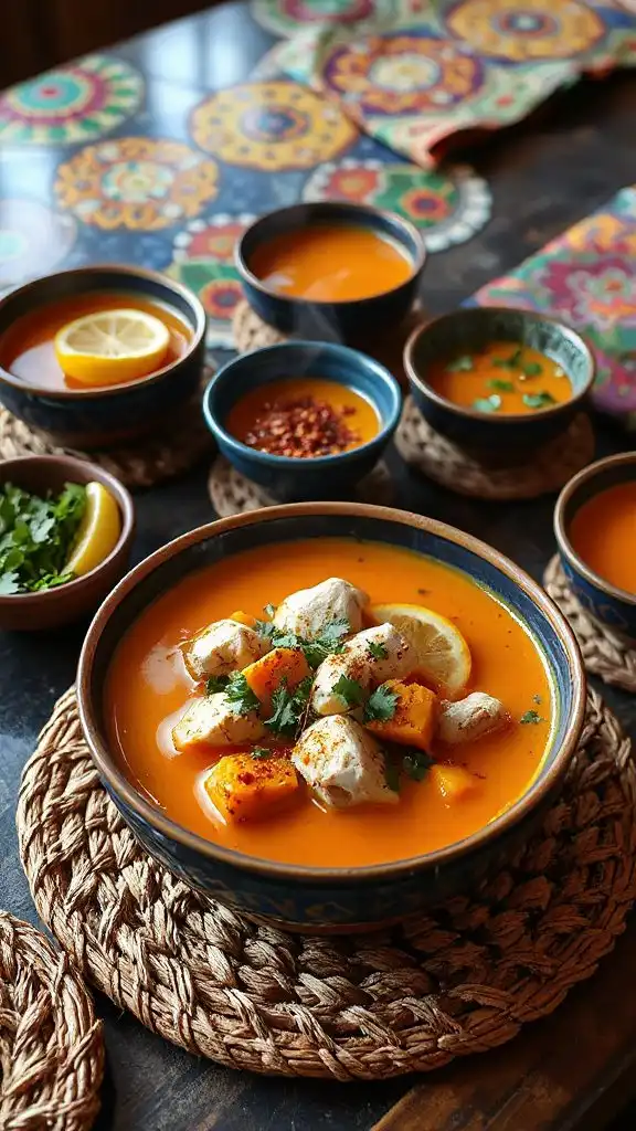 moroccan spiced chicken soup