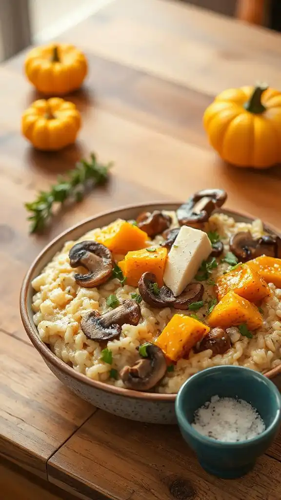 mushroom butternut squash risotto
