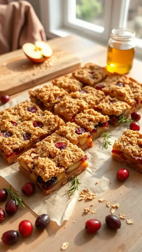 no bake apple cranberry bars