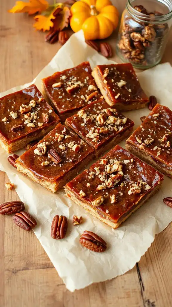 no bake pecan pie bars
