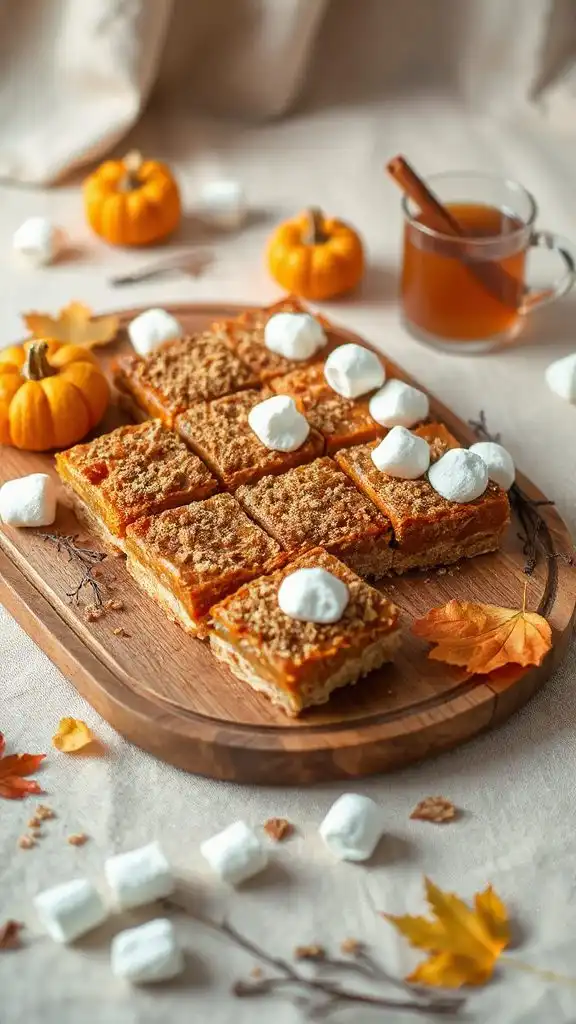 no bake pumpkin s mores bars