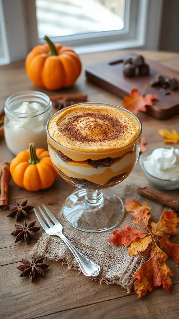 no bake pumpkin tiramisu dessert