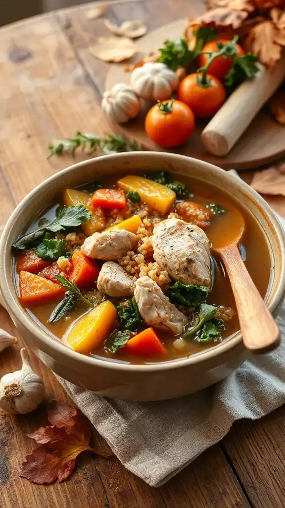 nourishing autumn chicken soup